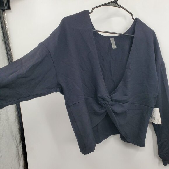 Beyond Yoga Twist Up Reversible Pullover Sweater Top Women Size Medium NWT - Picture 4 of 15